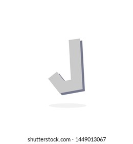 Stone Vector Logo Letter J. J Rock Stone Letter Design Vector
