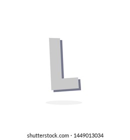 Stone Vector Logo Letter L. L Rock Stone Letter Design Vector