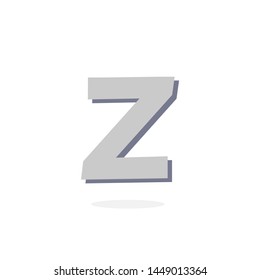Stone Vector Logo Letter Z. Z Rock Stone Letter Design Vector