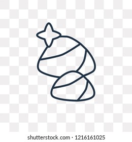 Stone vector outline icon isolated on transparent background, high quality linear Stone transparency concept can be used web and mobile