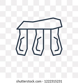 Stone vector outline icon isolated on transparent background, high quality linear Stone transparency concept can be used web and mobile