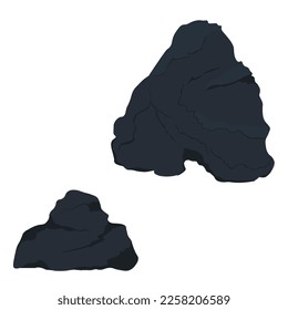 Stone vector stock illustration. ocean rock. Cobblestone. Element. Isolated on a white background.
