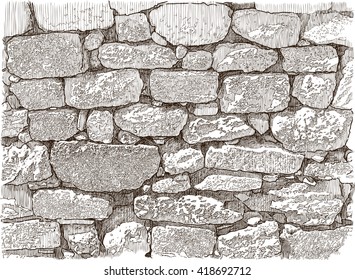 Stone Wall Sketch Hd Stock Images Shutterstock