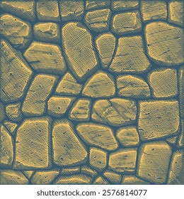Stone Wall. Background. Editable hand drawn illustration. Vector vintage engraving. 8 EPS
