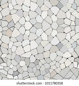 Stone Wall background Seamless pattern on black. Vector Illustration.