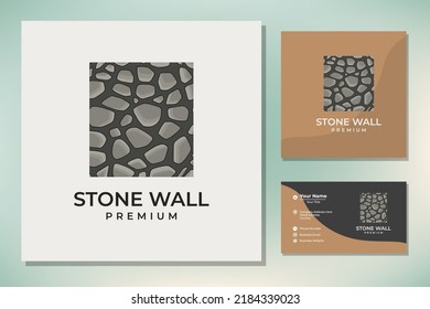 Stone wall building logo design vector icon illustration
Rock, stone wall building logo design vector icon illustration