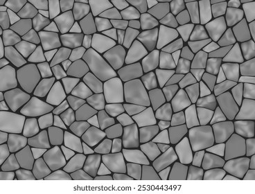Muro de piedra del edificio. Losas de pavimento o fondo de pavimento. Ilustración vectorial de stock