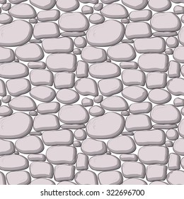 Stone wall cartoon seamless pattern