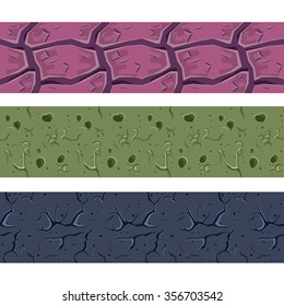 Stone Wall or Ground Colourful Seamless Texture Collection Set