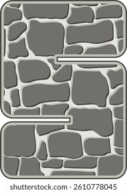 Stone Wall Letter Vector Element Alphabet S