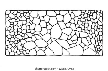 Stone Garden Path Hand Drawing Vector Stock Vector (Royalty Free ...