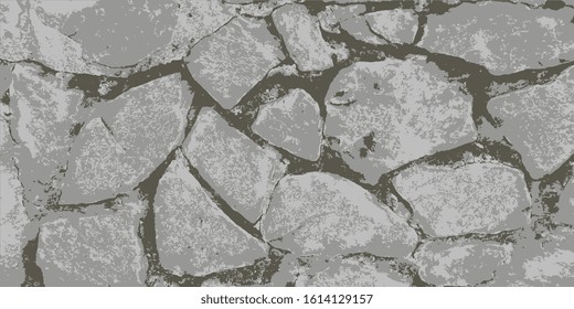 Stone wall. Masonry. Imitation of a stone wall. Vector illustration. Vintage background