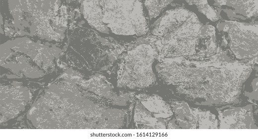 Stone wall. Masonry. Imitation of a stone wall. Vector illustration. Vintage background