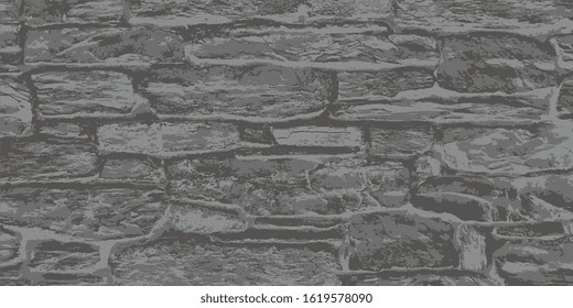 Stone wall. Masonry. Imitation of a stone wall. Vector illustration. Vintage background