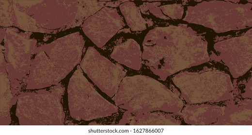 Stone wall. Masonry. Imitation of a stone wall. Vector illustration. Vintage background