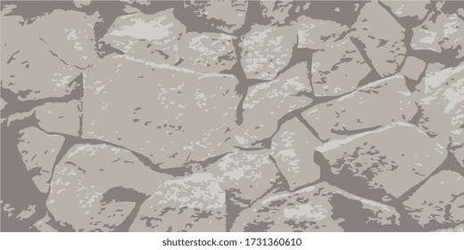 Stone wall. Masonry of stones. Vintage background. Vector illustration eps-10