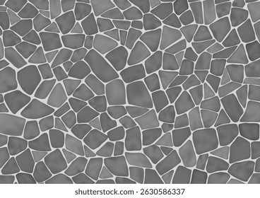 Stone wall of old building. Paving slabs on road or pavement background. Vector illustration