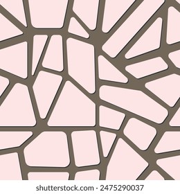 Stone wall pattern vector illustration. Summer repeating background. Paving, beach shingle template wallpaper for interior design, beauty, wrapping paper. Doodle sea rocks background