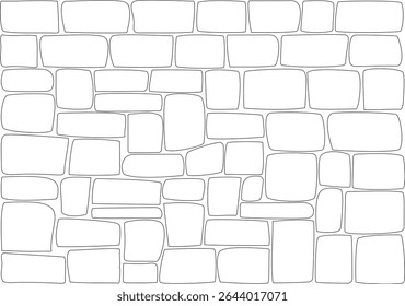 Um muro de pedra pronto para o trabalho. Está em um arquivo escalável. 