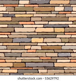 Stone wall. Seamless pattern. Vector.