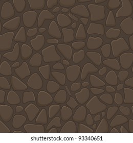 Stone Wall Seamless Pattern. Vector Illustration