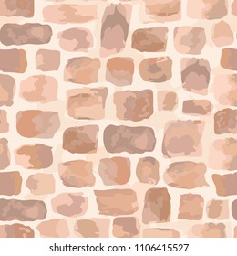 Stone wall. Seamless vector background.