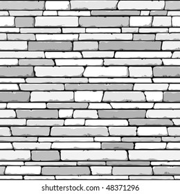 Stone wall. Seamless. Vector illustration.