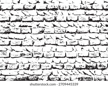Stone Wall Texture Black and White Architecture Detail
