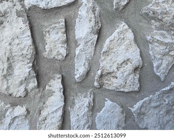 Stone wall texture. Gray realistic background for design banners, postcards, flyers, posters. Empty form for text. Vintage aged shabby rough stone texture. Vector illustration.