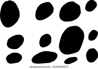 stone wall vector illustration. Mosaic pattern of black pebbles and pebbles with paving texture, Abstract pebble or cobblestone tile paving pattern with random fragments of gray irregular pebbles