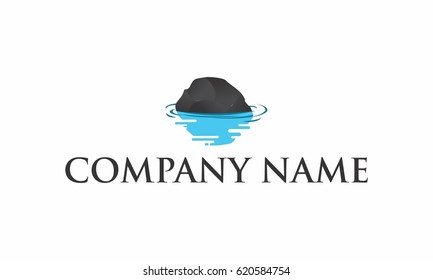 Stone In Water Logo Template