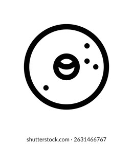 Stone wheel. Editable stroke vector icon.