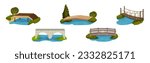 Stone and Wooden Bridge as Structure for Spanning Physical Obstacle Vector Set