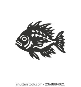 Stonefish Icon on White Background - Simple Vector Illustration