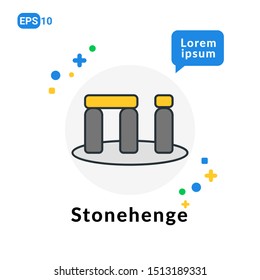 Stonehenge Flat icon. Used For web, logo, mobile app, User Interface