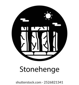 Stonehenge icon in filled style 