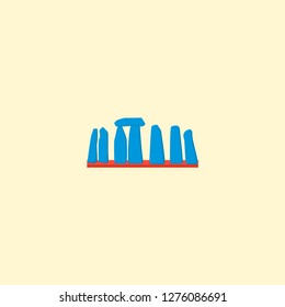 Stonehenge icon flat element. Vector illustration of stonehenge icon flat isolated on clean background for your web mobile app logo design.