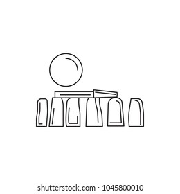 Stonehenge icon. Outline stonehenge vector icon for web design isolated on white background