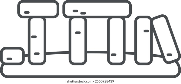 Stonehenge line icon. Old rock landmark symbol