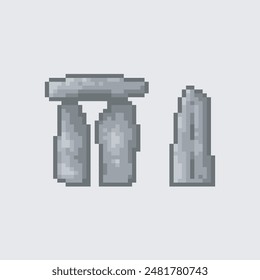 Monumento a Stonehenge, reliquia de pixel art