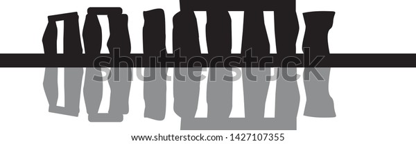 Stonehenge Silhouette Vector Black: เวกเตอร์สต็อก (ปลอดค่าลิขสิทธิ์ ...