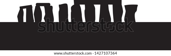 Stonehenge Silhouette Vector Black 스톡 벡터(로열티 프리) 1427107364 | Shutterstock