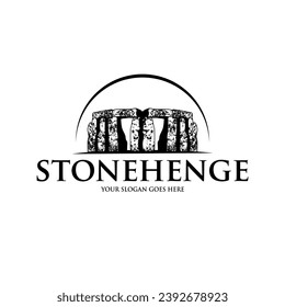 Stonehenge, Stack of Stones Landscape view logo design