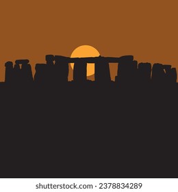 
Stonehenge Summer Solstice vector silhouette