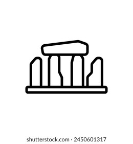 Stonehenge Temple Outline Icon Vector Illustration
