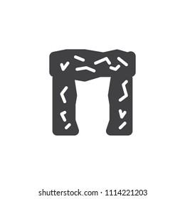 Stonehenge vector icon. filled flat sign for mobile concept and web design. Famous prehistoric monument simple solid icon. Symbol, logo illustration. Pixel perfect vector graphics