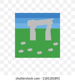 Stonehenge vector icon isolated on transparent background, Stonehenge logo concept