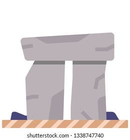 The stonehenge vector illustration in flat color design