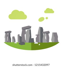 Ilustración vectorial de Stonehenge en estilo plano