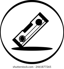 Stonemasons surface floor levels vector icon design, Labor Day Symbol, 1st of May Sign, International Workers Day stock illustration, aluminum boxed Spirit Masonry Level concept